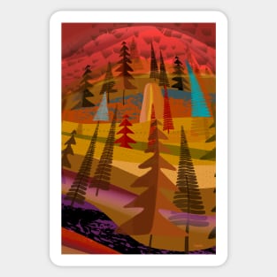 Forest in Amber Sticker